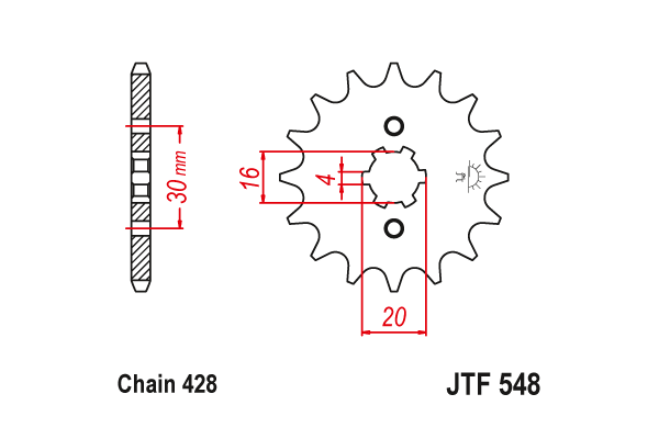 Звезда передняя JTF 548