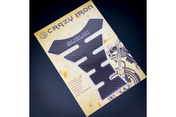 CRAZY IRON Наклейка на бак SUZUKI карбон