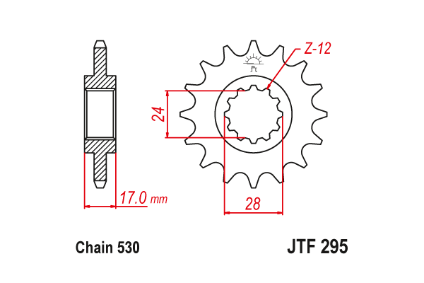 Звезда передняя JTF 295