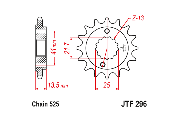 Звезда передняя JTF 296