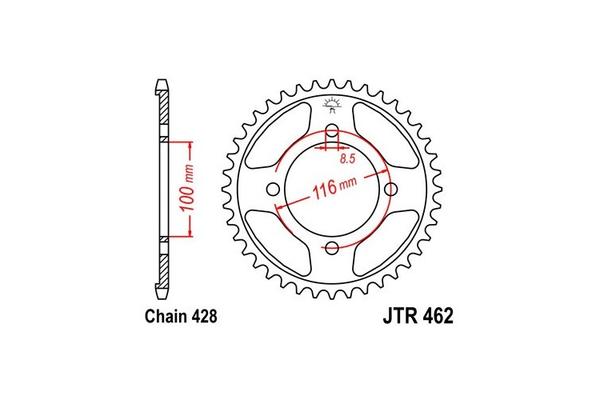 JTR 810 Звезда задняя