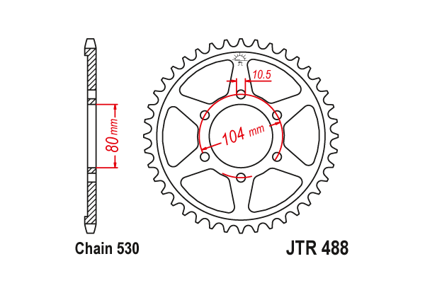 JTR 488 Звезда задняя