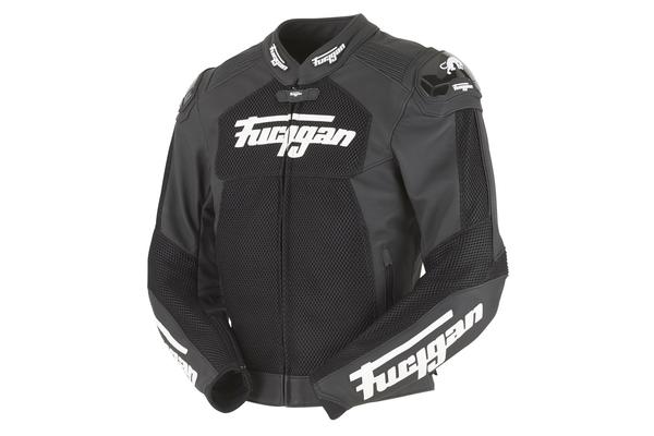 FURYGAN  Кожаная куртка SPEED MESH 3D кожа/сетка, цвет Черный/Белый