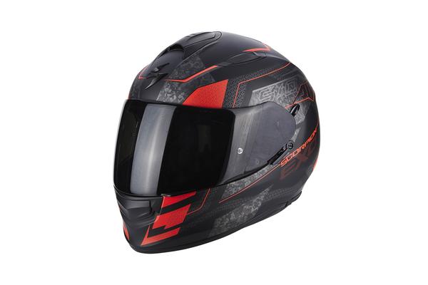 SCORPION EXO Мотошлем EXO-510 AIR GALVA, цвет Черный Матовый/Красный Неон