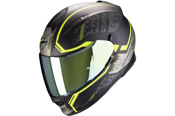 SCORPION EXO Мотошлем EXO-510 AIR OCCULTA, цвет Черный Матовый/Желтый Неон