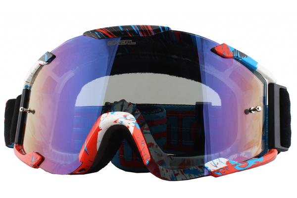 ONEAL Кроссовая маска B2 RL Goggle SPRAY чёрная/радиум