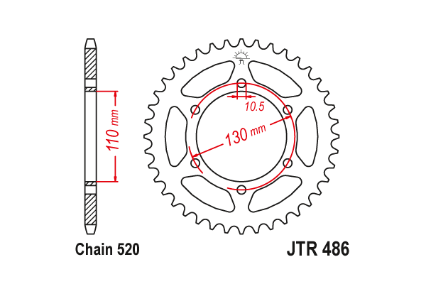 JTR 486 Звезда задняя
