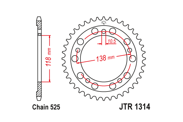 JTR 1314 Звезда задняя