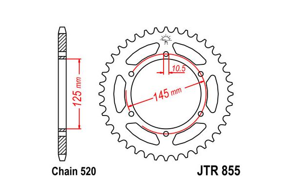 JTR 855 звезда задняя