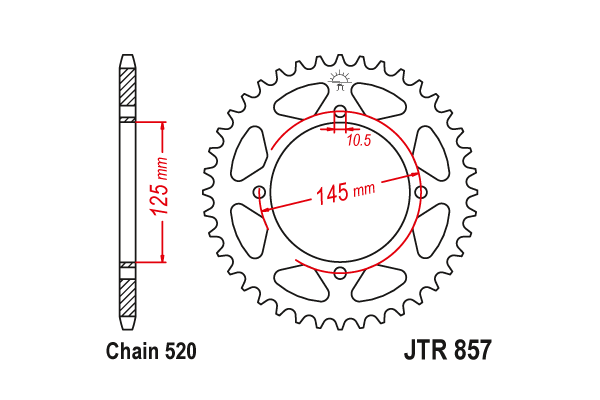 JTR 857 Звезда задняя
