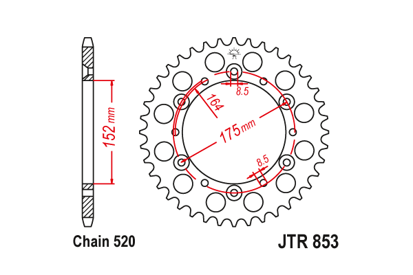 JTR 853 Звезда задняя