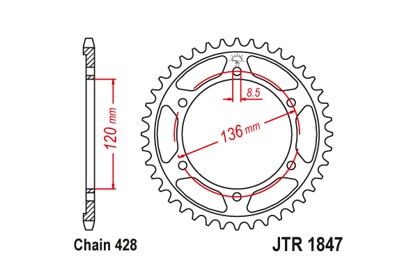 JTR 1847 Звезда задняя