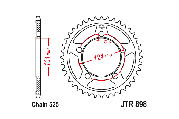 JTR 898 Звезда задняя