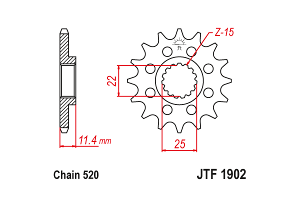 Звезда передняя JTF 1902