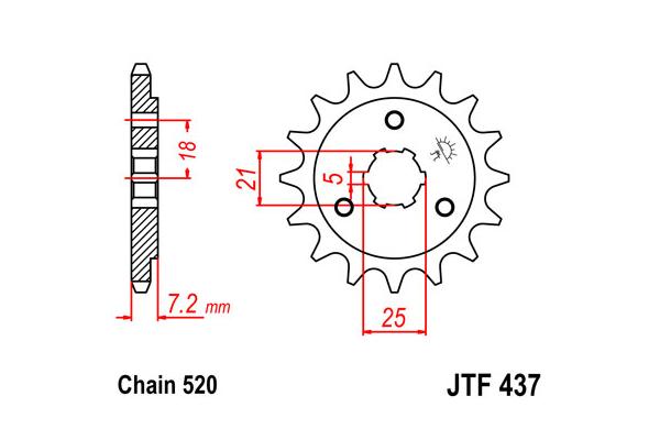 Звезда передняя JTF 437
