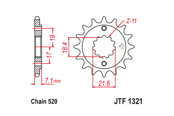 Звезда передняя JTF 1321