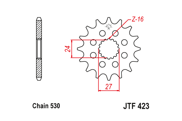 Звезда передняя JTF 423