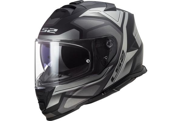 LS2 Мотошлем FF800 STORM FASTER, Чёрно-серый матовый