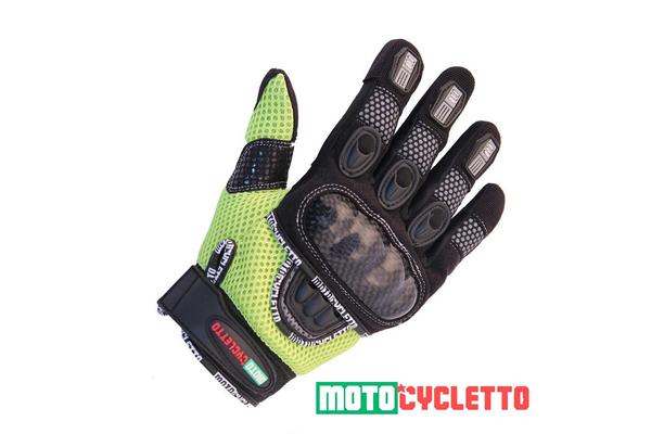 MOTOCYCLETTO перчатки NETTO ярко-зеленые