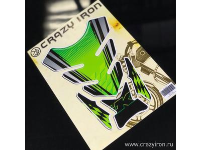 CRAZY IRON Наклейка на бак GREEN R