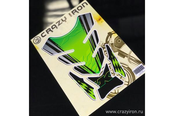 CRAZY IRON Наклейка на бак GREEN R