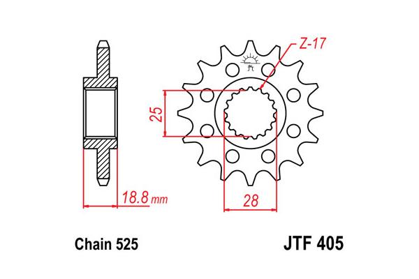 Звезда передняя JTF 405