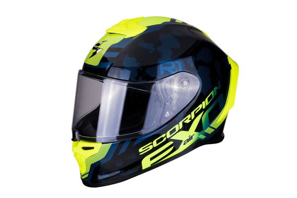 SCORPION EXO Мотошлем EXO-R1 AIR OGI, цвет Черный Неон/Желтый