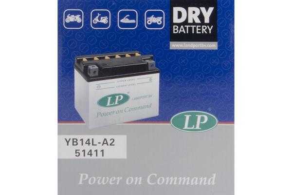 LANDPORT Аккумулятор сухозаряженый DRY YB14L-A2