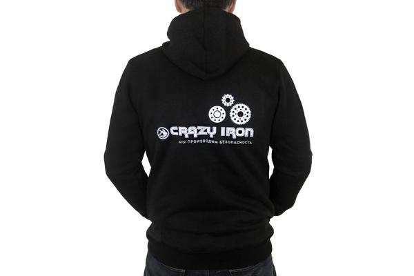 Кофта толстовка CRAZY IRON на молнии чёрная 