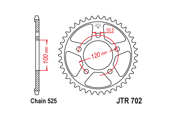 JTR 702 Звезда задняя