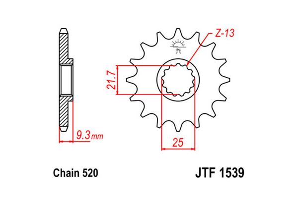 Звезда передняя JTF 1539