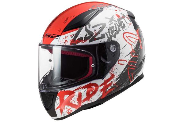 LS2 Мотошлем FF353 RAPID NAUGHTY бело-красный