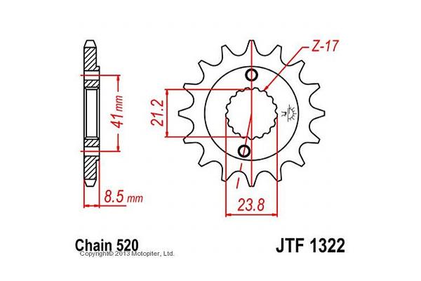 Звезда передняя JTF 1322